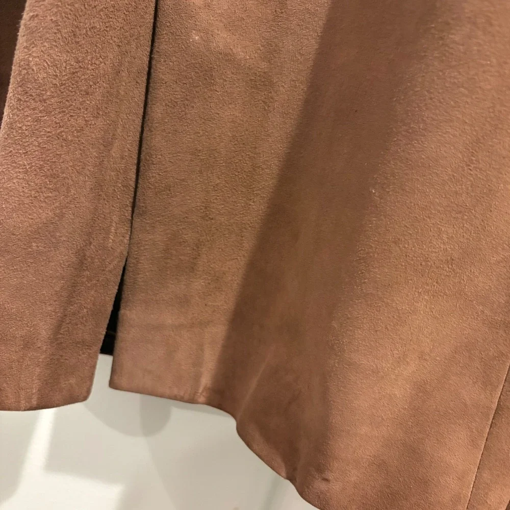 Lopez Suede Leather Blazer Mens 42 Brown Argentina Fine Leather Goods Jacket 70s